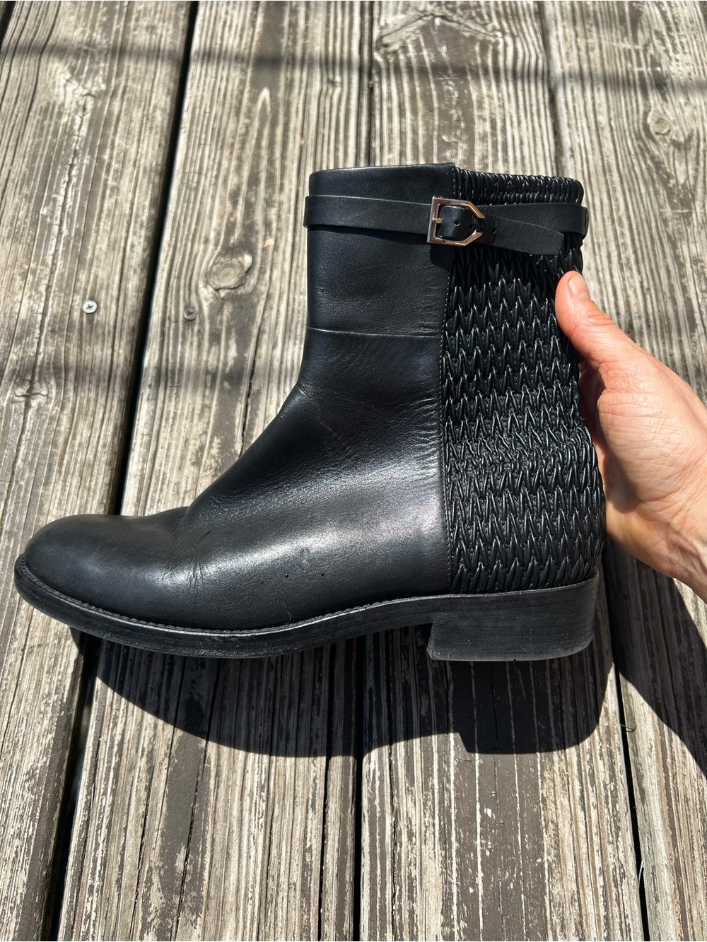 Cole Haan Lexi Grand Stretch Leather Strap Boot - 9.5 - Picture 5 of 7